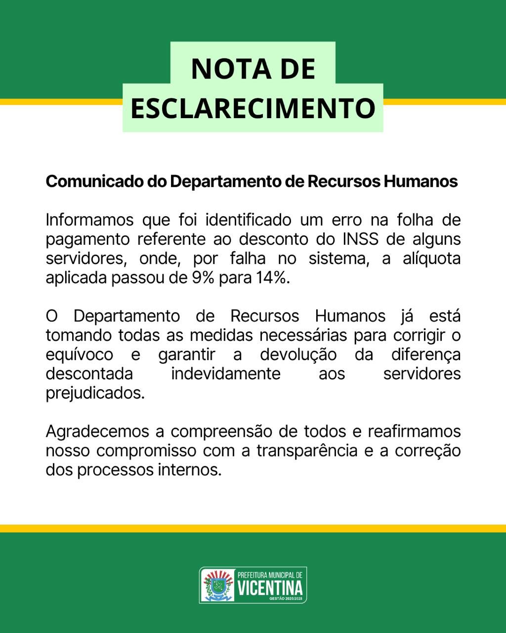 Nota de Esclarecimento